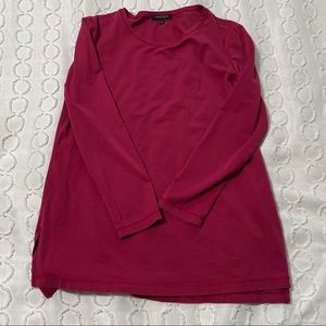 🌸 Lafayette 148 cherry 3/4 sleeve scoop neck top